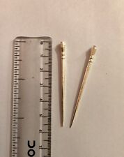 2 cure-dent en argent sterling 925, fourchette à fruits, design uni 3,9-4 gra...