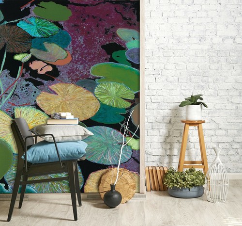 Feuille lotus peinte 3d - feuille,