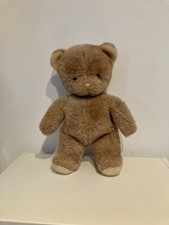 VINTAGE Peluche Ours Marron Pastel 35 Cm