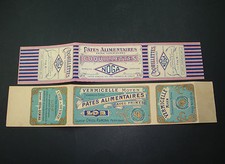 LOT 2 ANTIQUE LABELS VERMICELLE SHELLS PERPIGNAN OLD LABELS PATAS