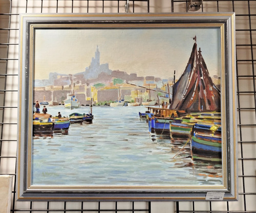 Huile sur panneau - sur,