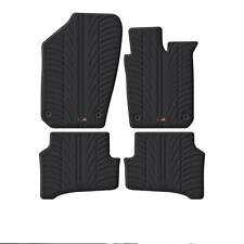 TRAVALL All Weather Floor Mats for VW Polo (2009-2017) Premium Black Rubber Set