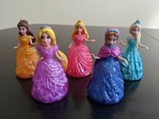 Disney Princess Glitter Glider Magic Clip Lot Of 5 Dolls Aurora Rapunz Anna Elsa