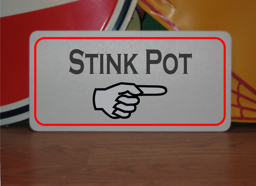 Stink pot arrow metal sign - arrow,