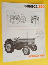 Tractor sheet Someca Fiat 800 (medium condition see photos) 27 x 21 cm