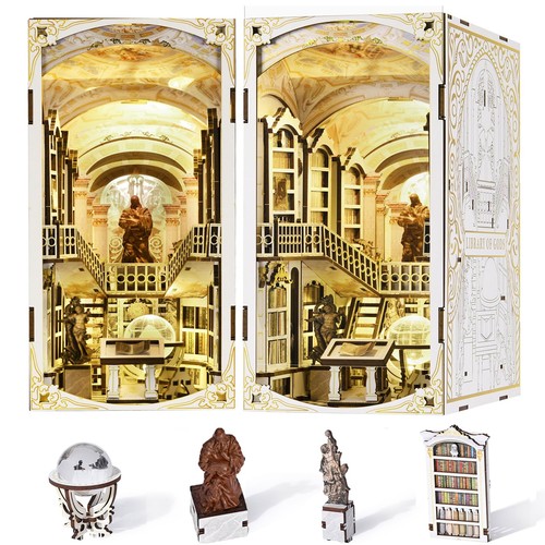 Kit book nook diy miniature - kit,