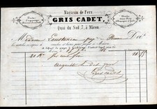 MACON (71) IRON SHOP / AGRICULTURAL EQUIPMENT & TOOLS "cadet grey" in 1866