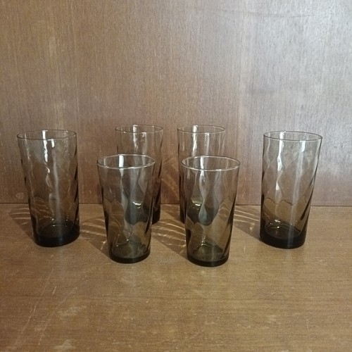 Verres hauts fumés brun - , motif