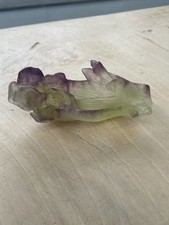 Ancienne fleur iris en pâte de verre signée Daum France