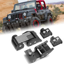 Black Aluminum Hood Locking Latch Catch Kit For Jeep Wrangler JK JKU 2007-2018