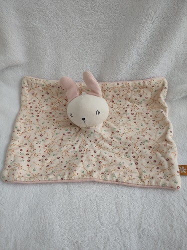 Doudou lapin tissu - tissu, rose