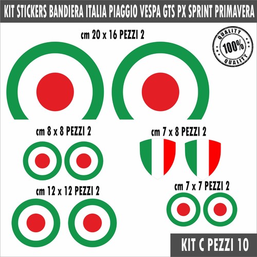 Kit autocollants italie - 10,