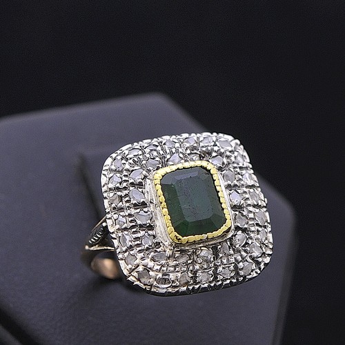 Bague vintage rose 9kt - bague, or