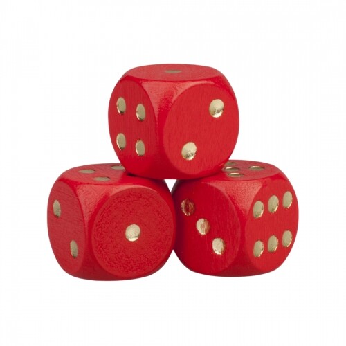 Dés cubes 30mm bois - -,