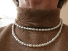 Collier double rang en perles