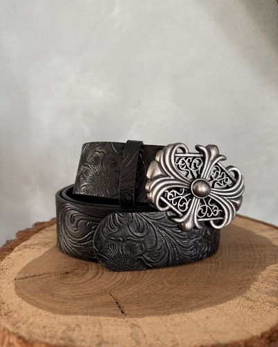 Ceinture y2k noire cuir - y2k,