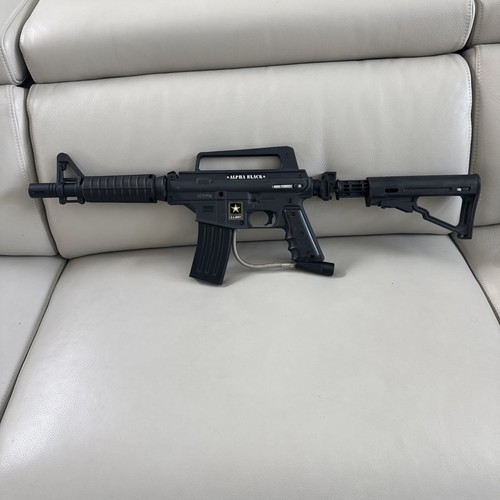 Alpha black army paint gun - black,