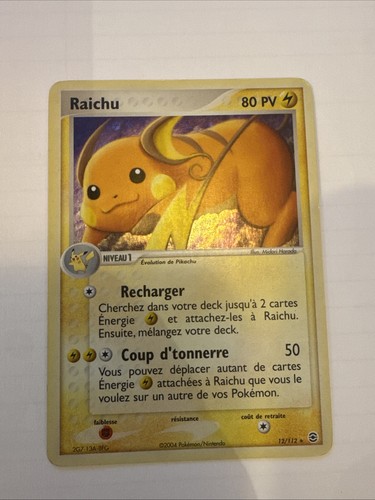 Carte pokémon raichu 112 - pokémon, 12/112