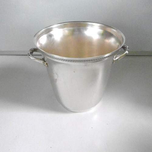 Seau champagne metal argente - a,