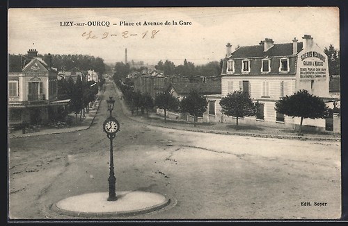 Cpa lizy sur ourcq place - place, et