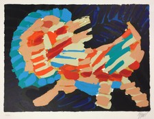 Karel Appel Smiling Cat 1980 Signed Limited Edition Lithograph