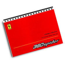 FERRARI 360 SPIDER - OWNERS MANUAL US VERSION - MOEL YEAR 2001