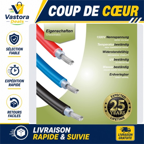 Câble connexion solaire 1m - câble,