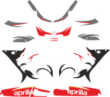 Autocollants compatibles Aprilia RS50/125 2005, autocollants Aprilia RS