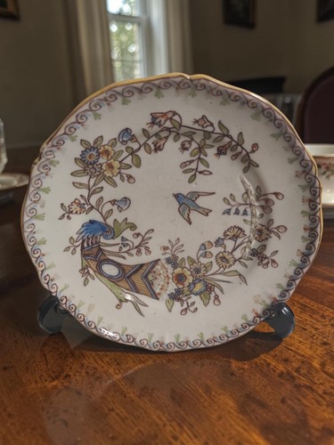 Assiette faïence rouen décor - faïence,