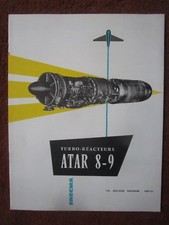 PLAQUETTE SNECMA TURBO-REACTEUR ATAR 8 9 DASSAULT MIRAGE III IV ETENDARD IV M