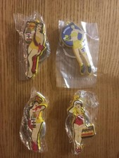 PIN-UP - LOT 4 PORTE-CLÉS - BERGER - Vintage - 1990 - Neuf - sachets non ouverts