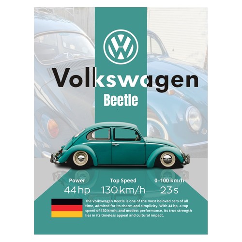 Affiche voiture vintage - affiche,