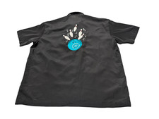 Chemise hawaïenne Daddy-O's noire Bowling manches courtes taille L #650 hawaien