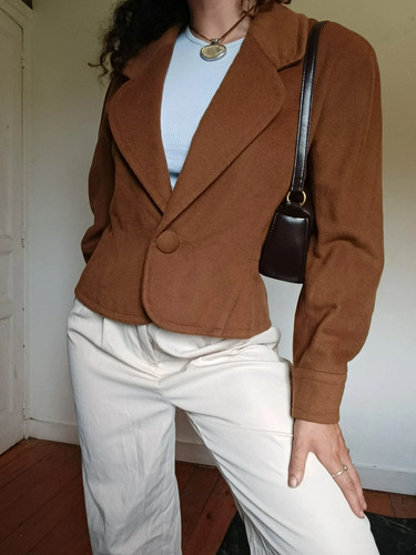 Vintage brown wool - vintage,