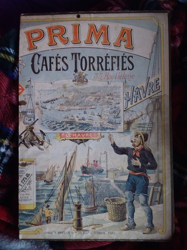Plaque publicitaire cafés