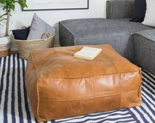 Tabouret carré ottoman pouffe