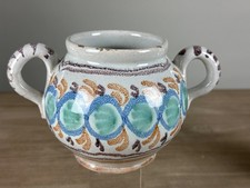 Antique Earthenware Sugar Bowl