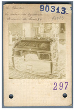 France, Louvre Museum, Louis XV Bureau Vintage Silver Print. Provenance Ar