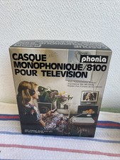 Ancien Casque Monophonique 8100 Pour Télévision Phonia Dans Sa Boîte Collection 