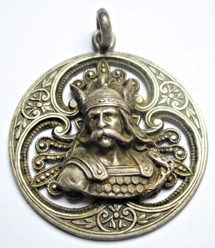 Ancien pendentif argenté - ancien,