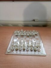 Jeu D'échecs En Verre 20cm Échiquier Déco Vitrine - Manque 1 Pion 