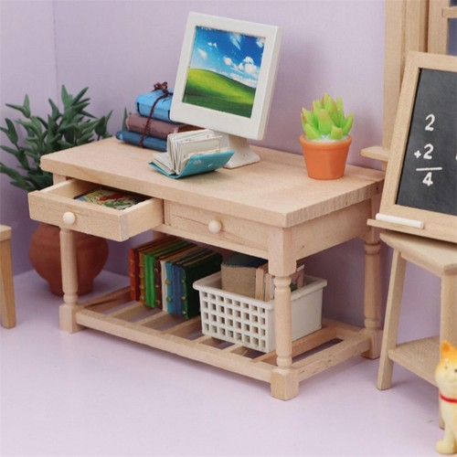Miniature dollhouse desk - miniature,