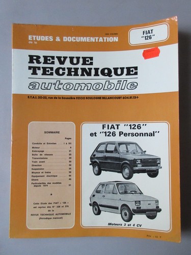 Revue technique fiat 126 et - revue, "126"