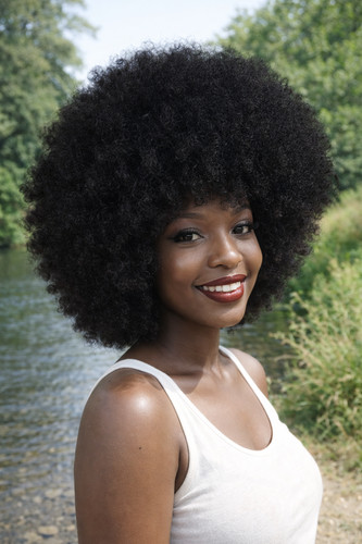 Perruque afro noire femme - perruque,