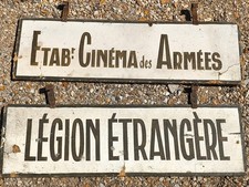 2 panneaux bois peint Légion