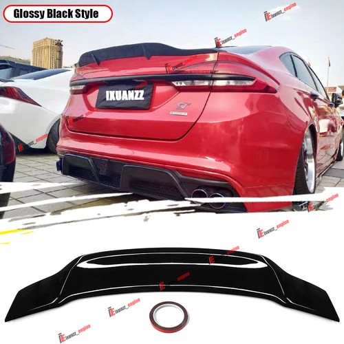Gloss black rear trunk spoiler - rear,