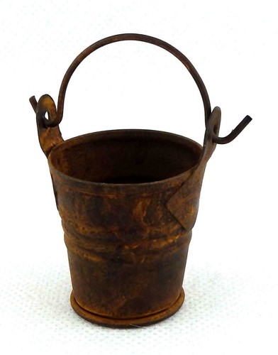 Seau ancien tôle métal - ancien, en