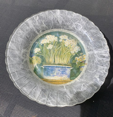 Assiette fleuri vintage - assiette,