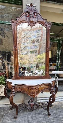 Console avec miroir bois - avec,