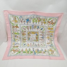 NO TARIFF Hermes scarf Carre 90   Pinks Silk100% 2328575